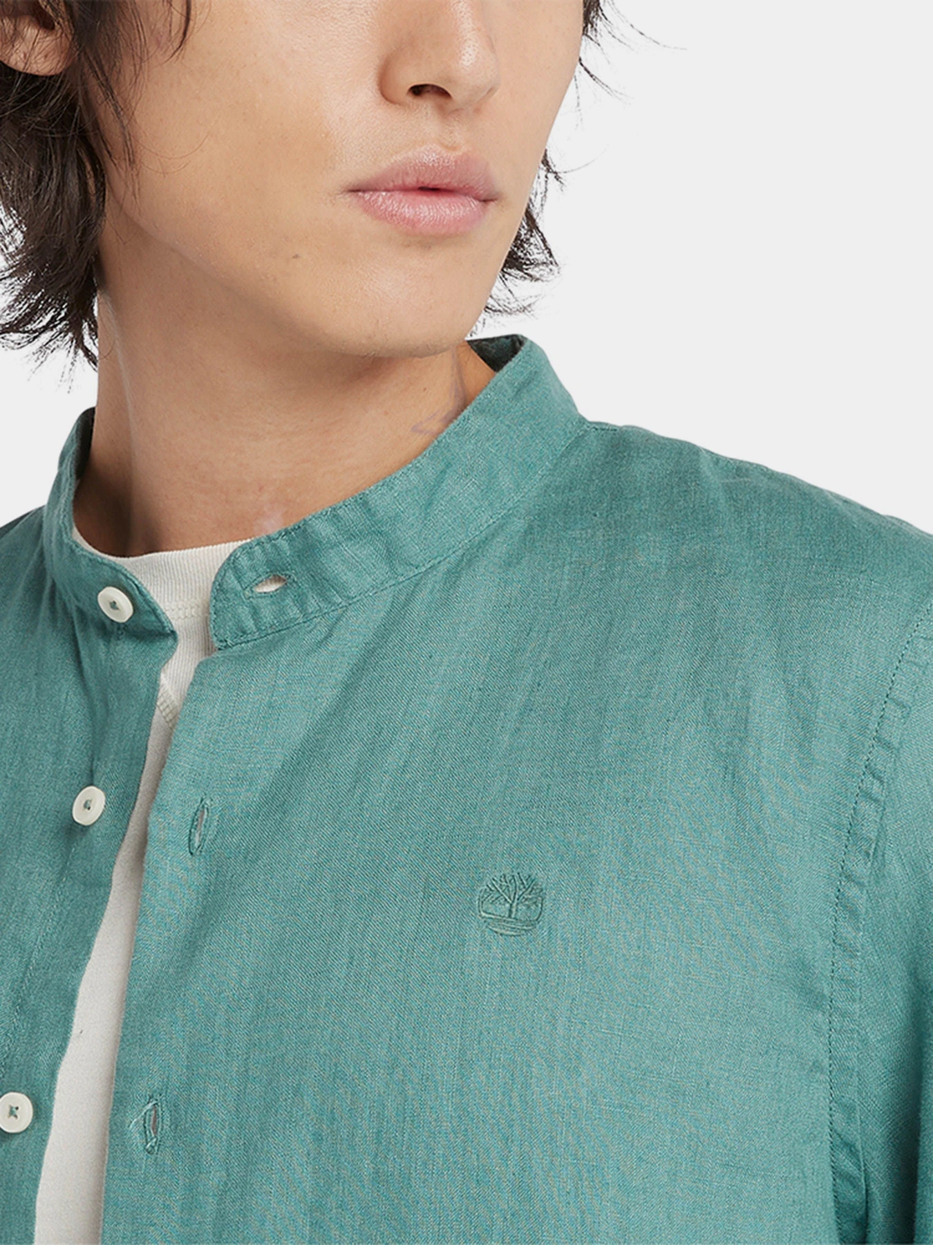 Рубашки Timberland Mill Brook Korean-collar Linen модель TB0A2DC1CL6 Рубашки Timberland Mill Brook Korean-collar Linen модель TB0A2DC1CL6 Фото