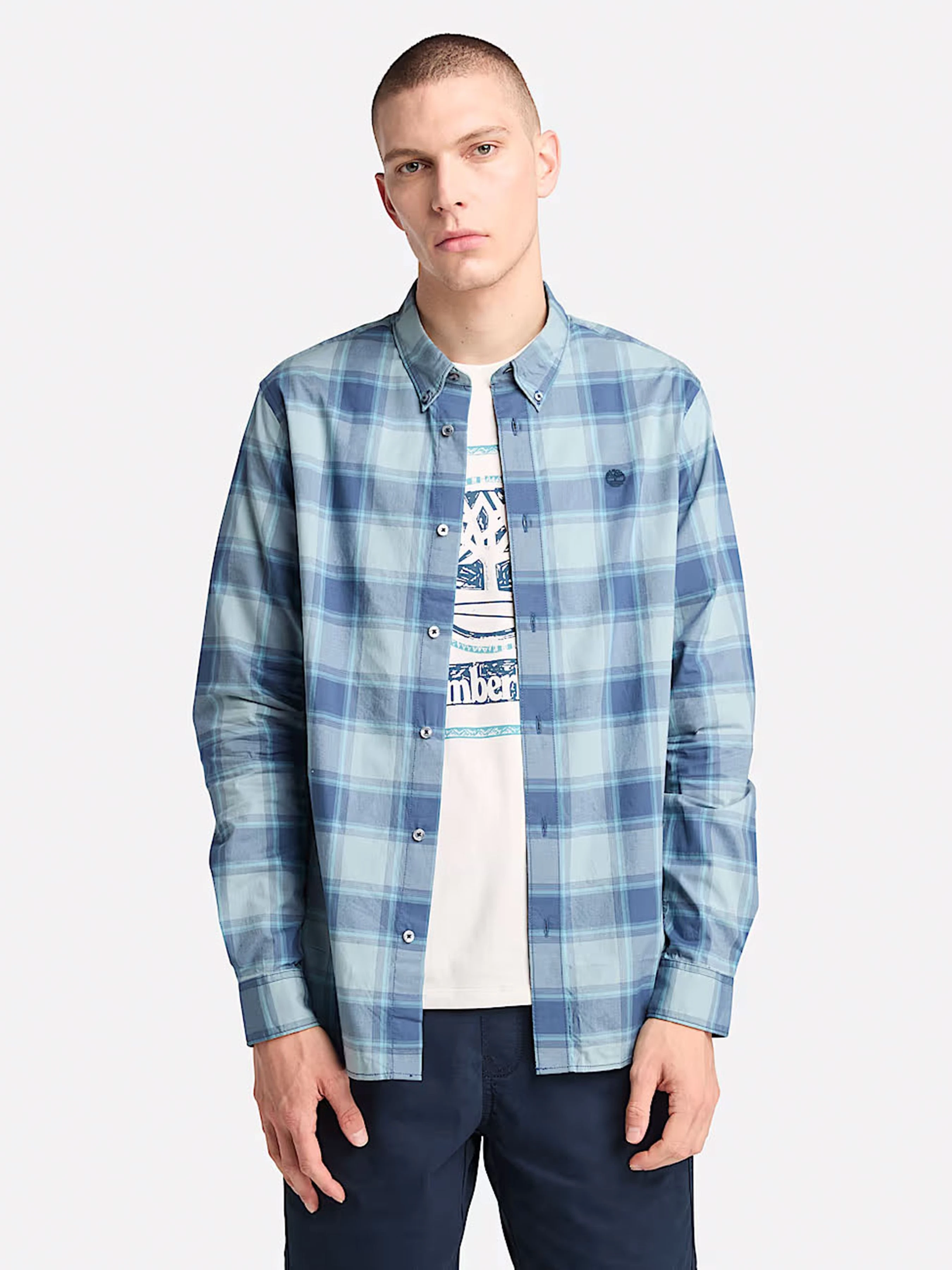 Бавовняна Чоловіча Сорочка в клітинку Timberland Poplin Check