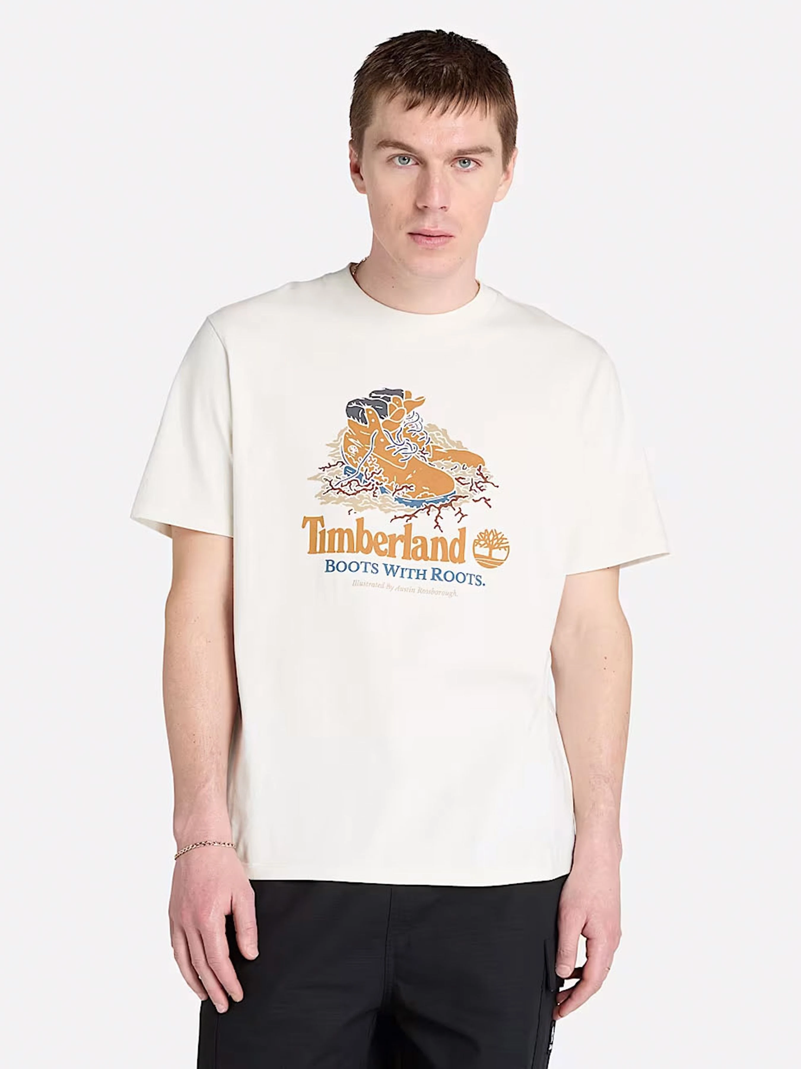 Бавовняна Чоловіча Футболка Timberland Front Boot Graphic фото 2