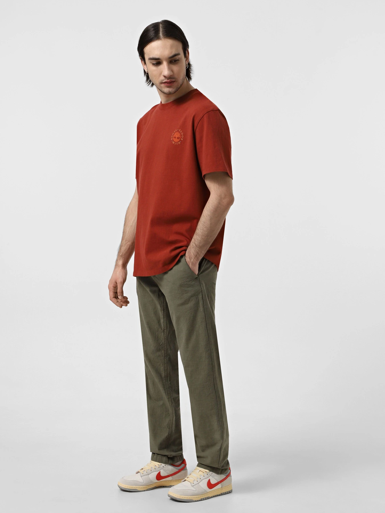 Брюки Timberland Cotton Linen Leaf Green YD модель TB0A2F6BJ20 Брюки Timberland Cotton Linen Leaf Green YD модель TB0A2F6BJ20 Фото