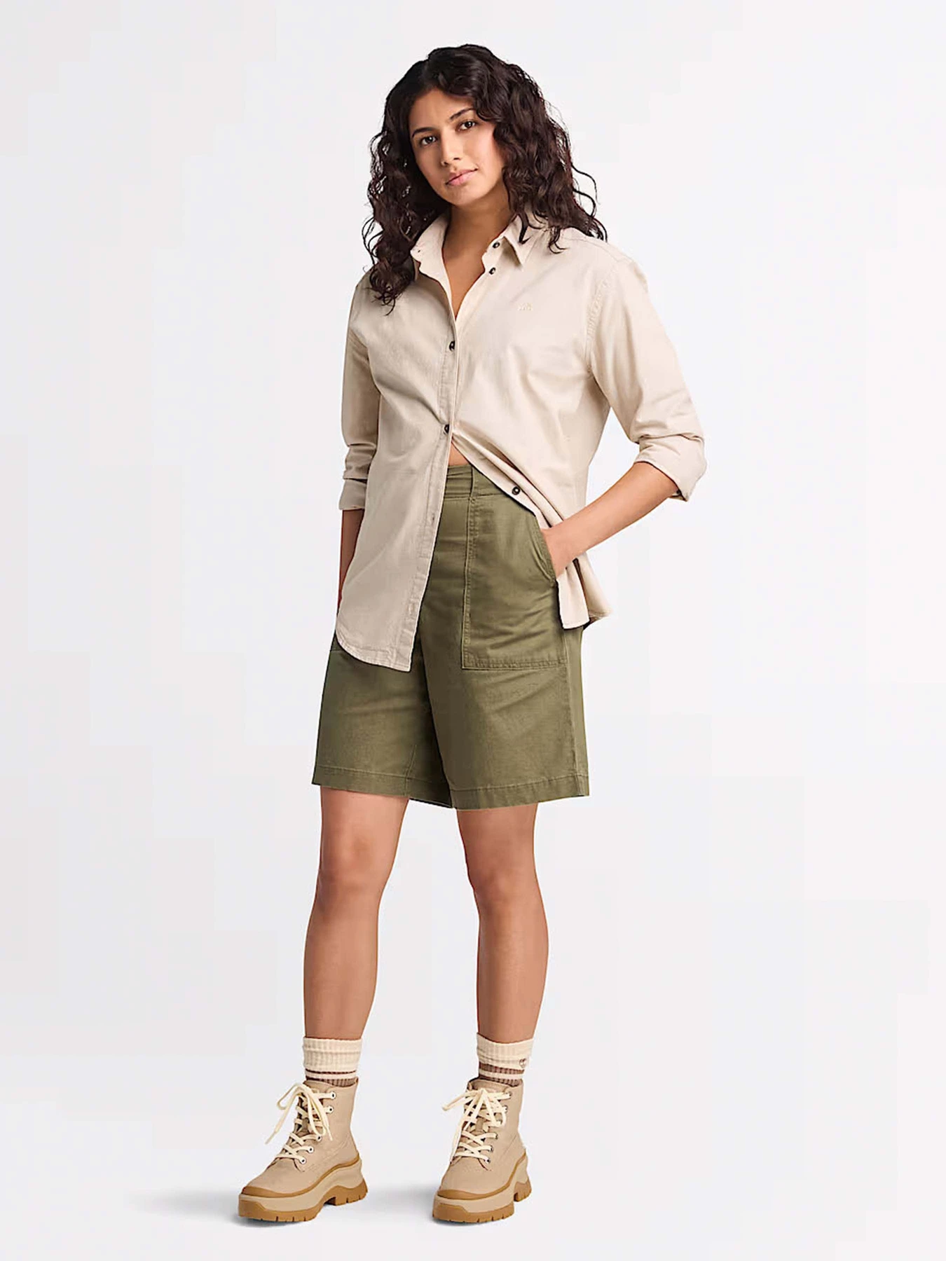 Шорти Timberland Linen Bermuda модель TB0A67QQA58 Шорти Timberland Linen Bermuda модель TB0A67QQA58 Фото