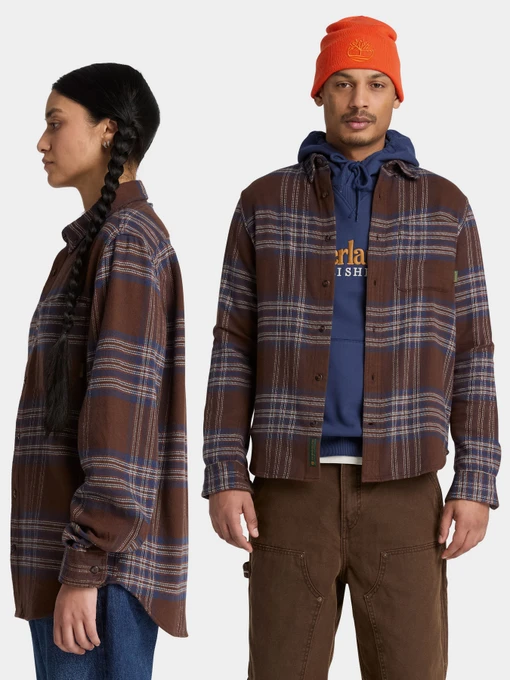 Бавовняна Чоловіча Сорочка в клітинку Timberland фото 2