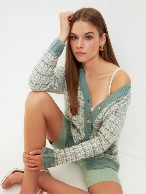 Свитры и кардиганы Trendyol модель TWOAW21HI0250/Mint Фото
