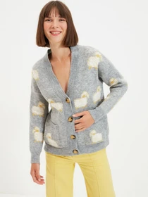 Свитры и кардиганы Trendyol модель TWOAW21HI0476/Gri Фото