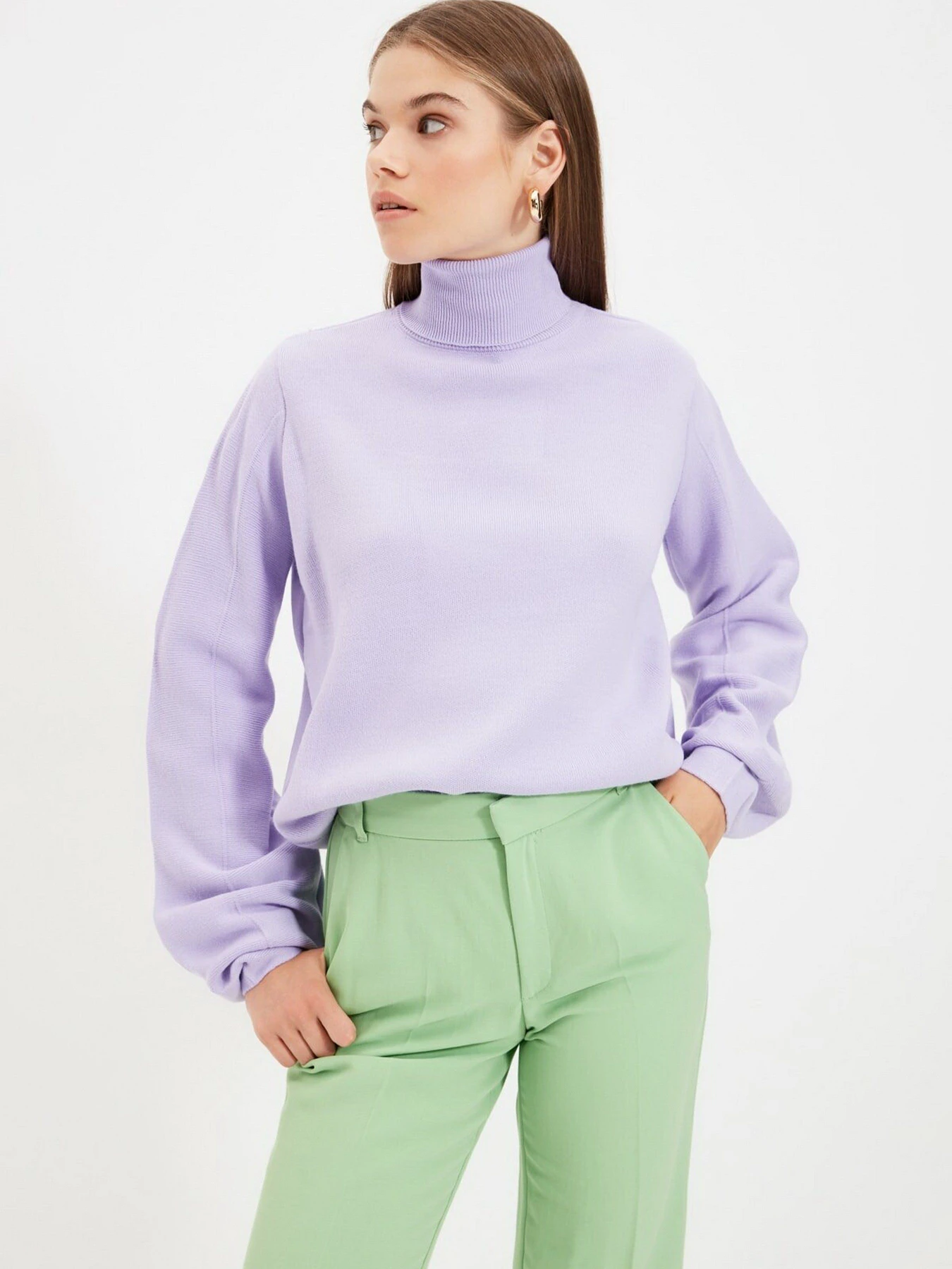 Свитры и кардиганы Trendyol модель TWOAW21KZ0485/Lila Фото