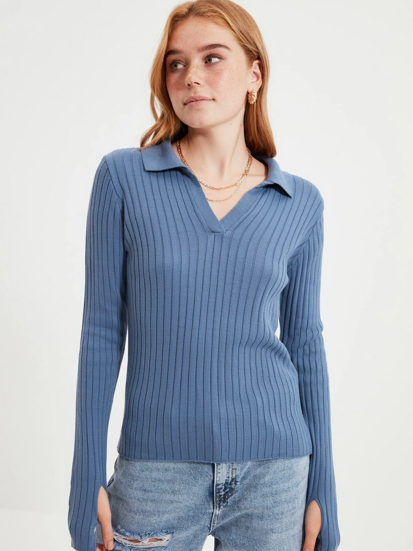 Свитры и кардиганы Trendyol модель TWOAW21KZ1113/Indigo Фото