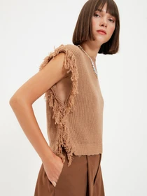 Свитры и кардиганы Trendyol модель TWOAW22BZ0014/Camel Фото