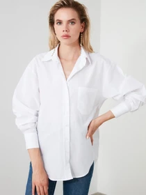 Рубашки Trendyol модель TWOAW20GO0115/BEYAZ Фото