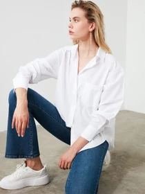 Рубашки Trendyol модель TWOAW20GO0115/BEYAZ Фото