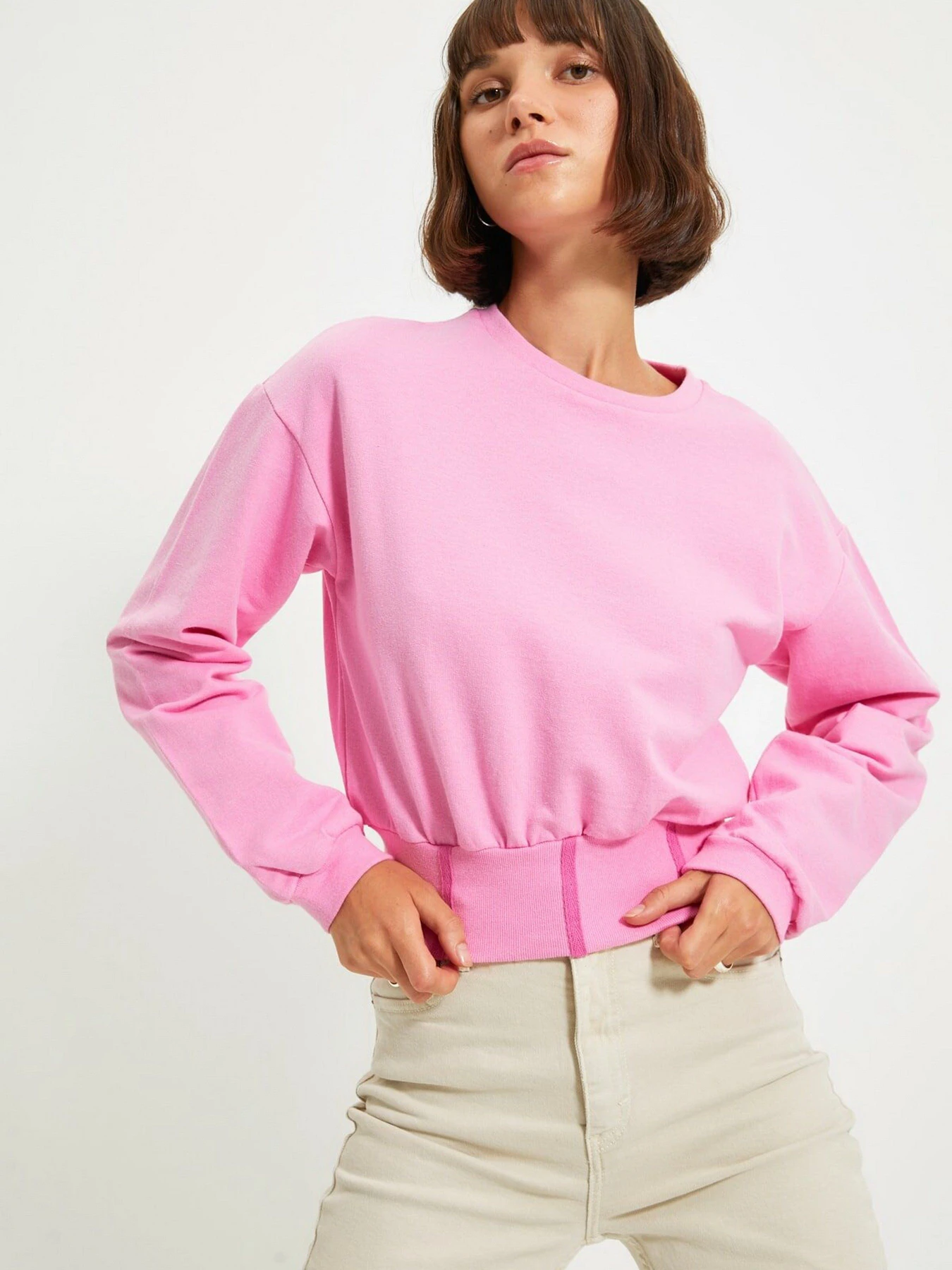 Худи и свитшоты Trendyol модель TWOAW22BZ0113/Pembe Худи и свитшоты Trendyol модель TWOAW22BZ0113/Pembe Фото