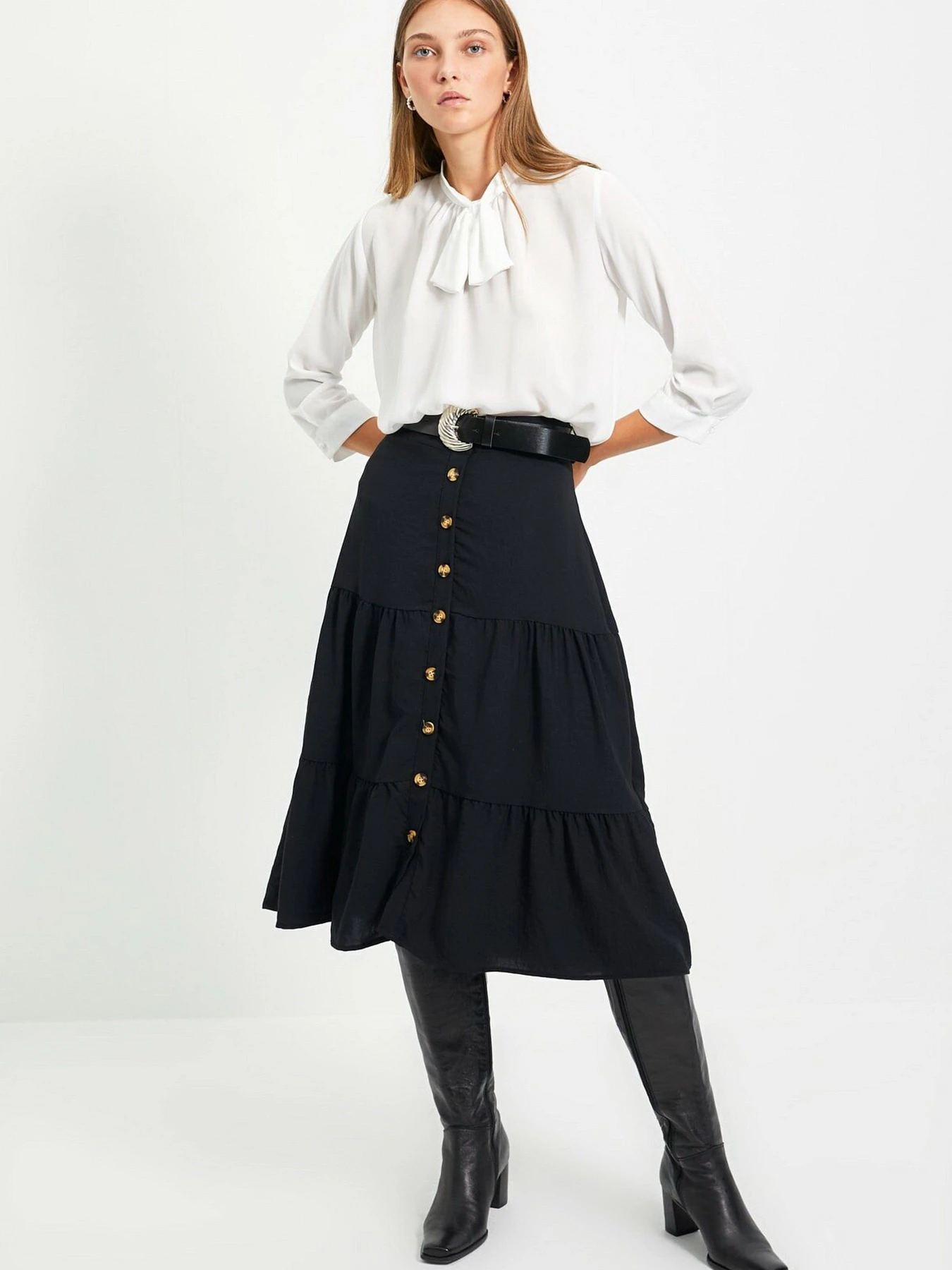 Рубашки Trendyol модель TWOAW22BZ0168/Ekru Фото