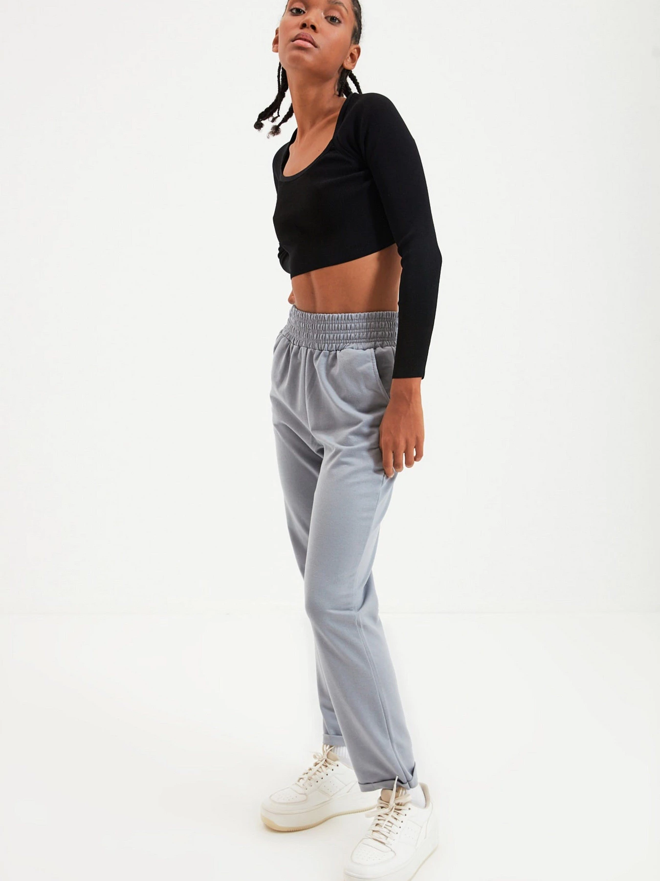 Брюки Trendyol модель TWOAW22EA0082/Gri Фото