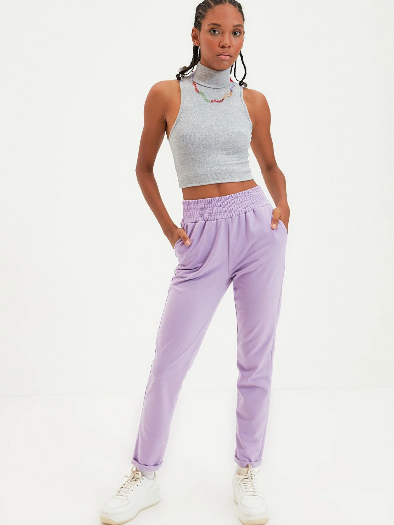 Брюки Trendyol модель TWOAW22EA0082/Lila Брюки Trendyol модель TWOAW22EA0082/Lila Фото