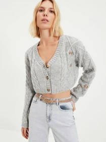 Свитры и кардиганы Trendyol модель TWOAW22HI0004/Gri Фото