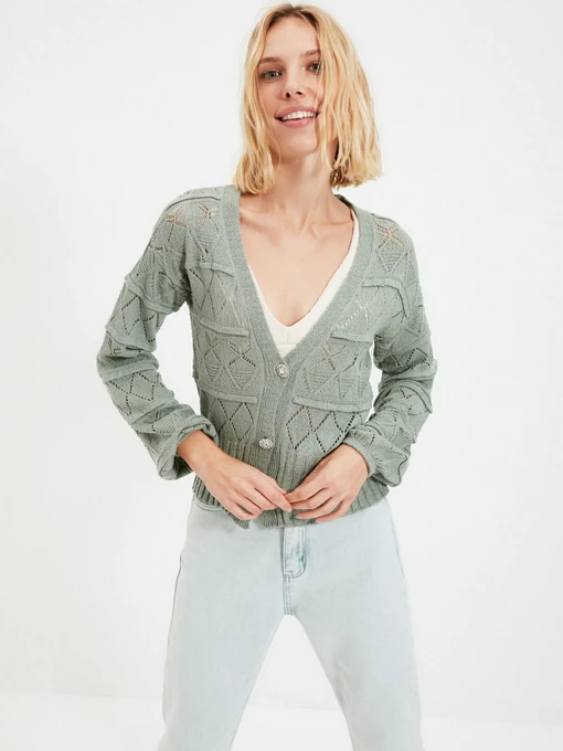 Свитры и кардиганы Trendyol модель TWOAW22HI0011/Mint Фото