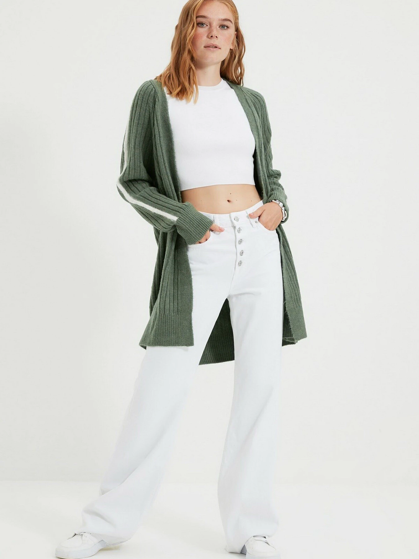Свитры и кардиганы Trendyol модель TWOAW22HI0123/Mint Свитры и кардиганы Trendyol модель TWOAW22HI0123/Mint Фото