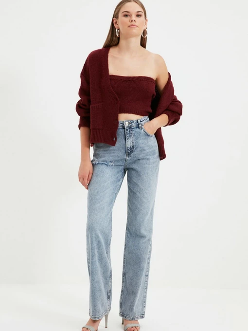 Свитры и кардиганы Trendyol модель TWOAW22HI0162/Bordo Фото