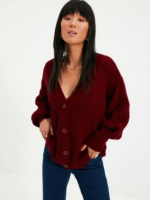 Свитры и кардиганы Trendyol модель TWOAW22HI0176/Bordo Фото