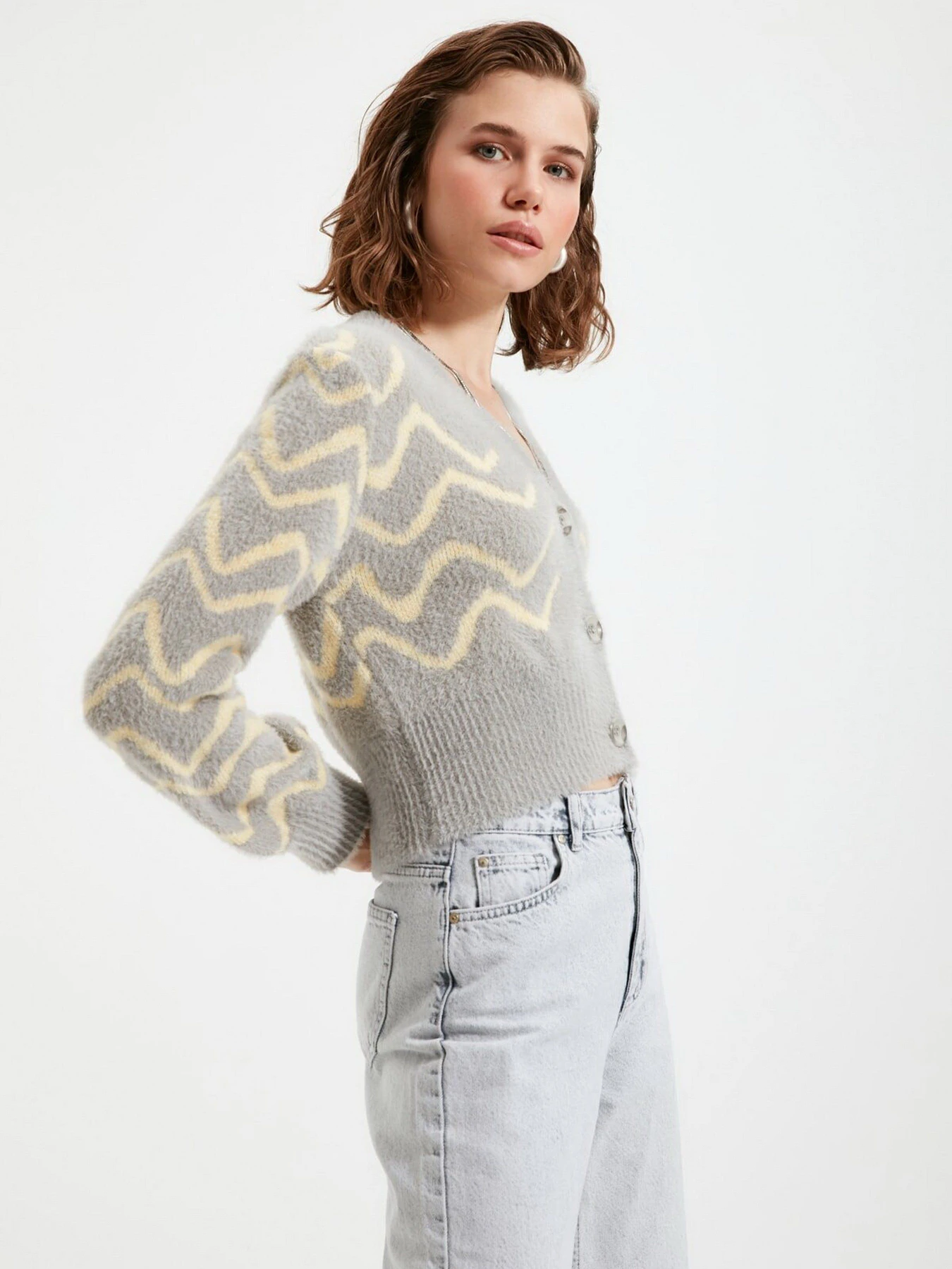 Свитры и кардиганы Trendyol модель TWOAW22HI0184/Gri Свитры и кардиганы Trendyol модель TWOAW22HI0184/Gri Фото