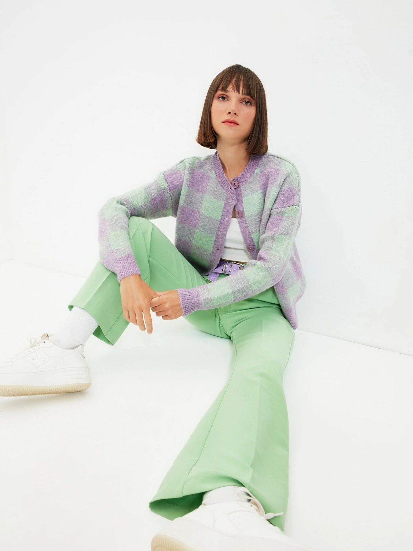 Свитры и кардиганы Trendyol модель TWOAW22HI0198/Lila Свитры и кардиганы Trendyol модель TWOAW22HI0198/Lila Фото