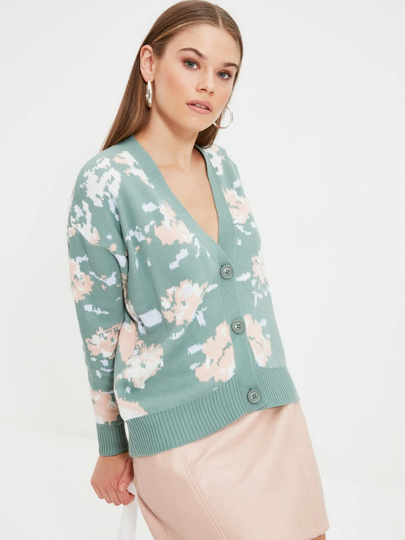 Свитры и кардиганы Trendyol модель TWOAW22HI0253/Mint Свитры и кардиганы Trendyol модель TWOAW22HI0253/Mint Фото