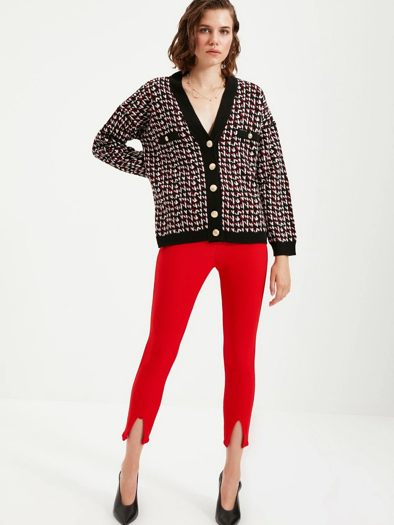 Свитры и кардиганы Trendyol модель TWOAW22HI0268/Siyah Свитры и кардиганы Trendyol модель TWOAW22HI0268/Siyah Фото