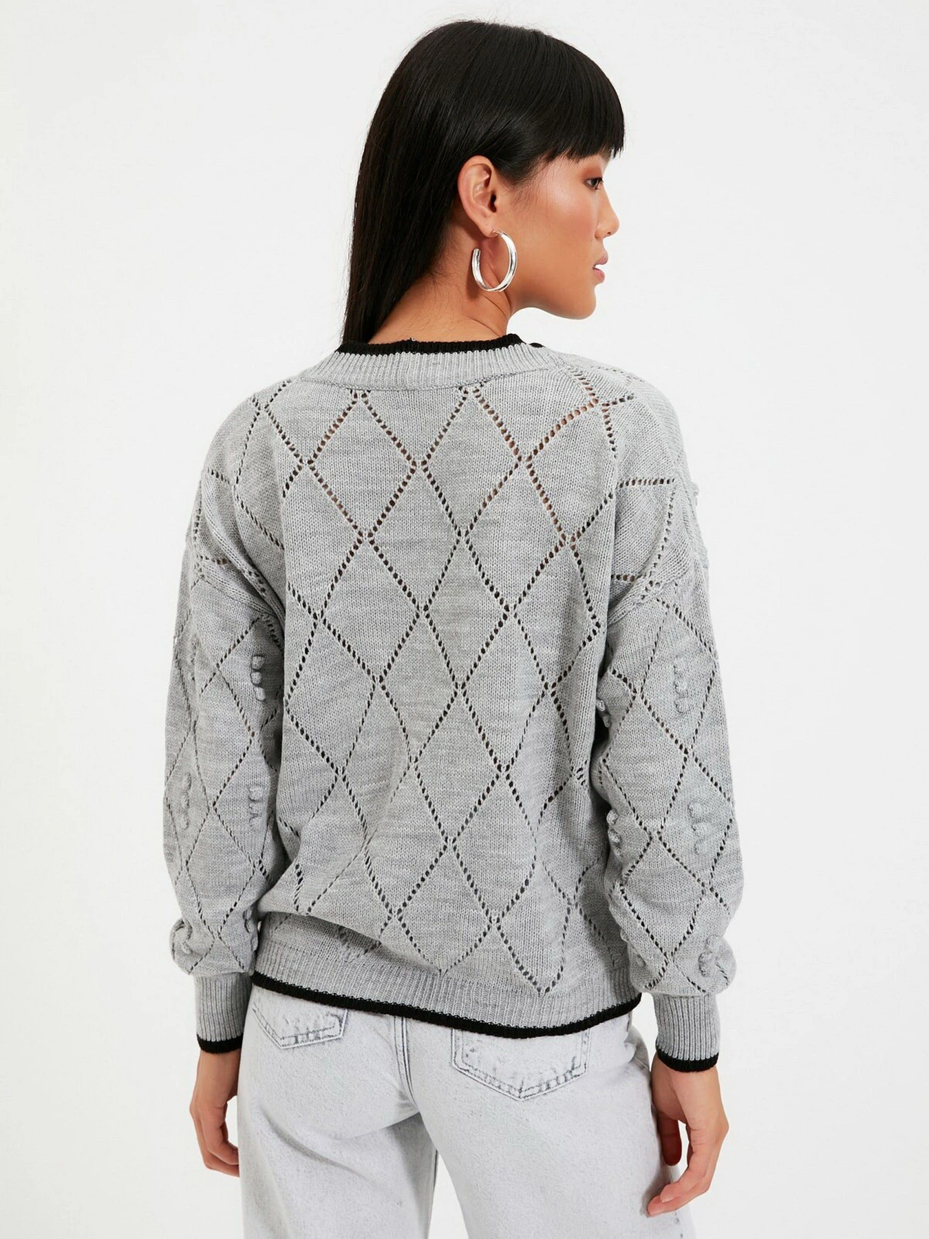 Свитры и кардиганы Trendyol модель TWOAW22HI0290/Gri Свитры и кардиганы Trendyol модель TWOAW22HI0290/Gri Фото
