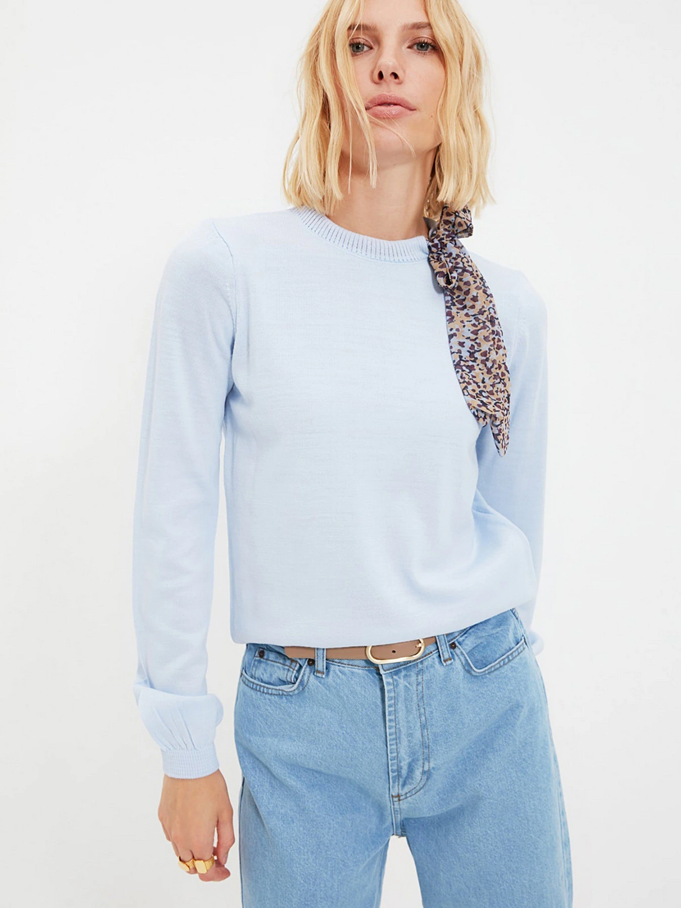 Свитры и кардиганы Trendyol модель TWOAW21KZ0962/Mavi Свитры и кардиганы Trendyol модель TWOAW21KZ0962/Mavi Фото