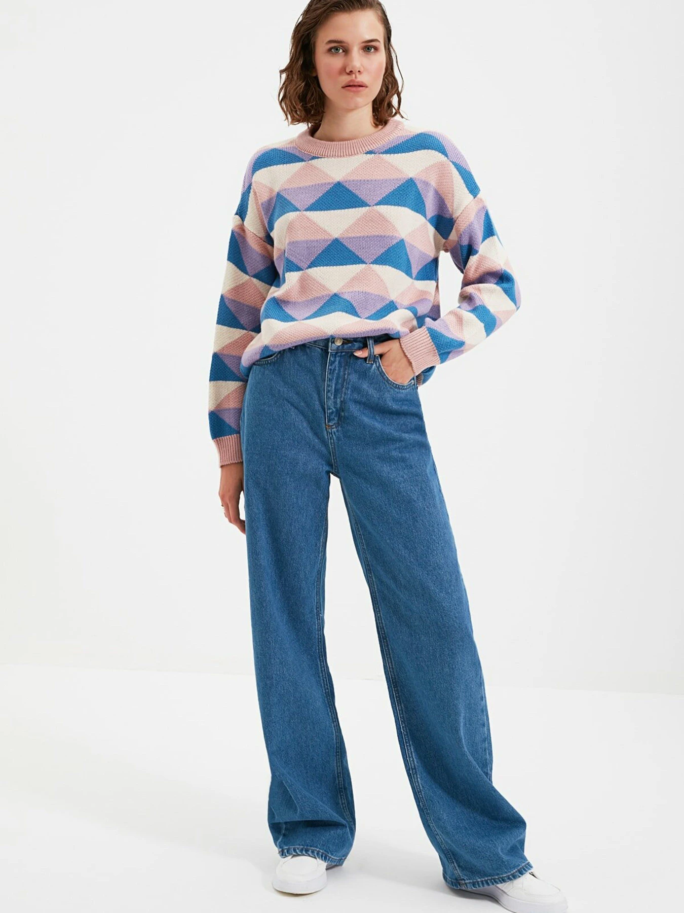 Свитры и кардиганы Trendyol модель TWOAW22KZ0011/Mavi Свитры и кардиганы Trendyol модель TWOAW22KZ0011/Mavi Фото