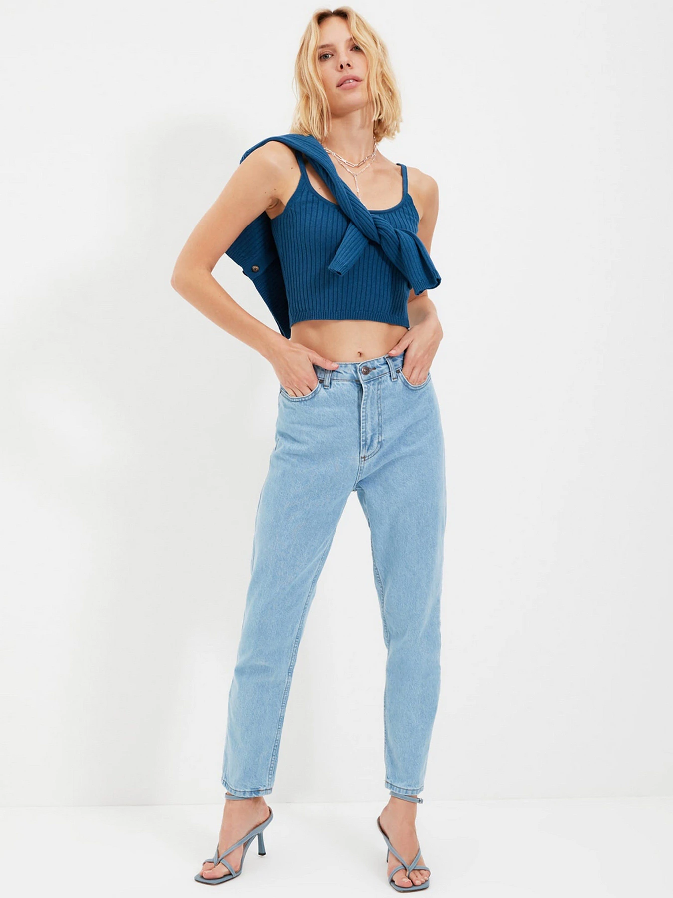 Свитры и кардиганы Trendyol модель TWOAW22HI0008/Indigo Фото