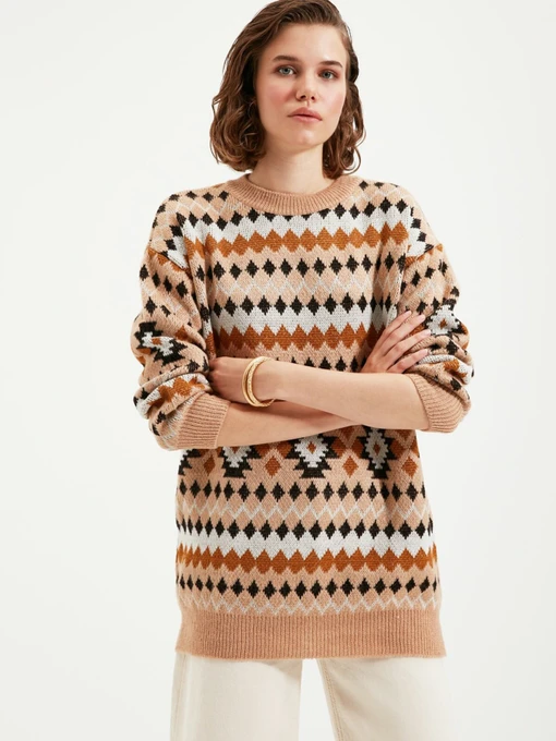 Свитры и кардиганы Trendyol модель TWOAW22KZ0046/Camel Фото