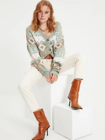 Свитры и кардиганы Trendyol модель TWOAW22HI0329/Mint Фото