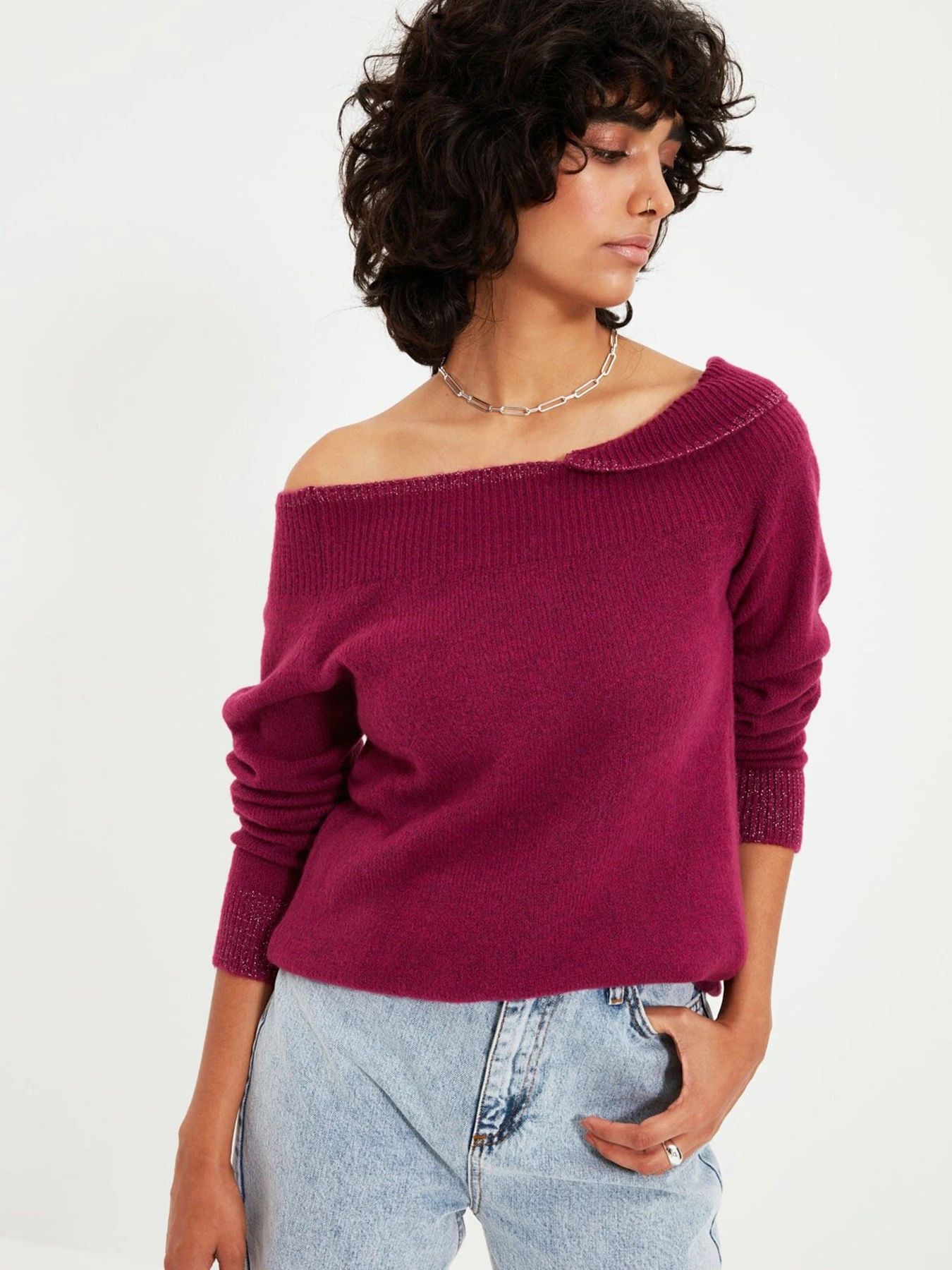 Свитры и кардиганы Trendyol модель TWOAW22KZ0247/Mor Свитры и кардиганы Trendyol модель TWOAW22KZ0247/Mor Фото