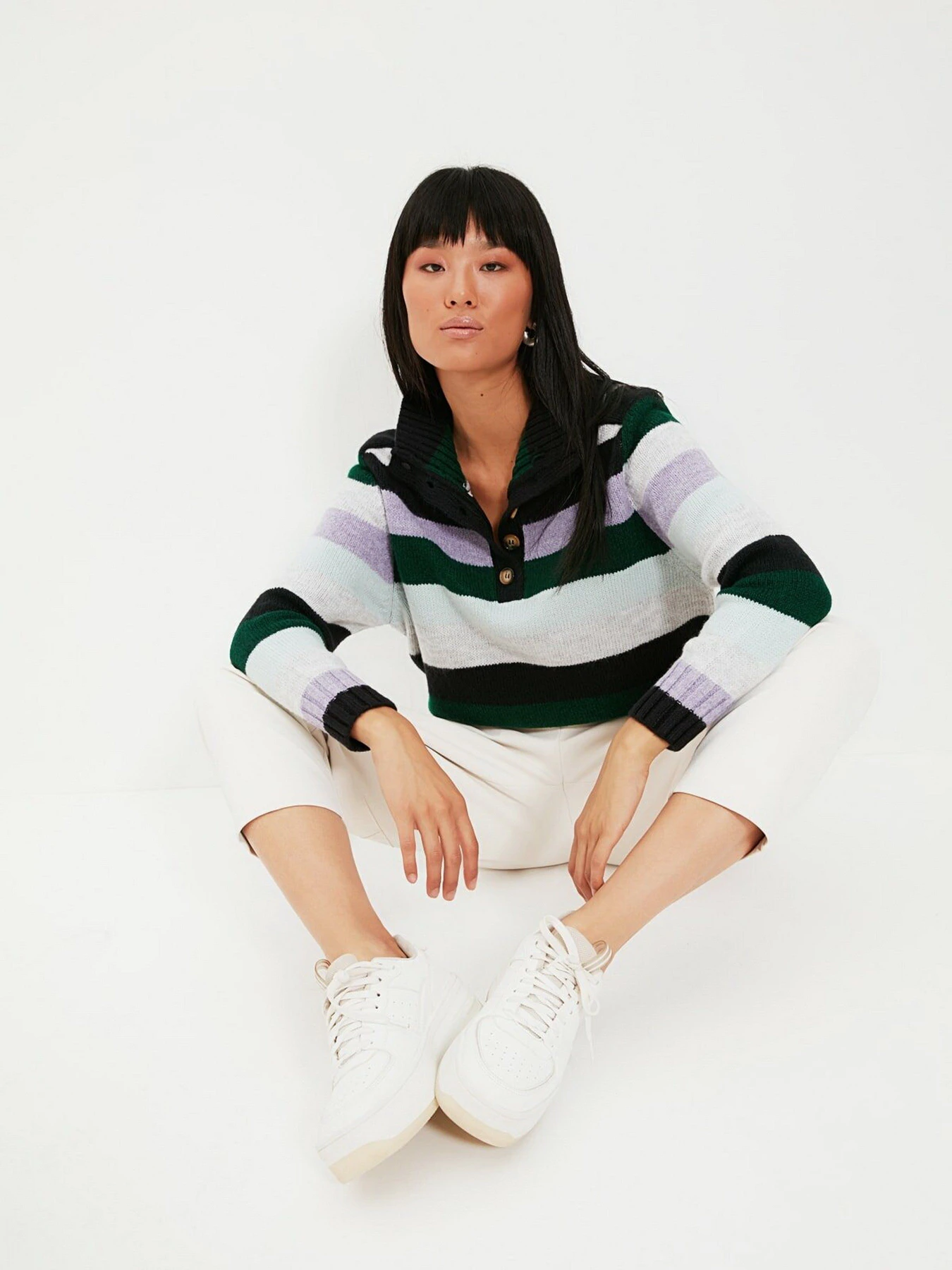 Свитры и кардиганы Trendyol модель TWOAW22KZ0002/Yesil Свитры и кардиганы Trendyol модель TWOAW22KZ0002/Yesil Фото