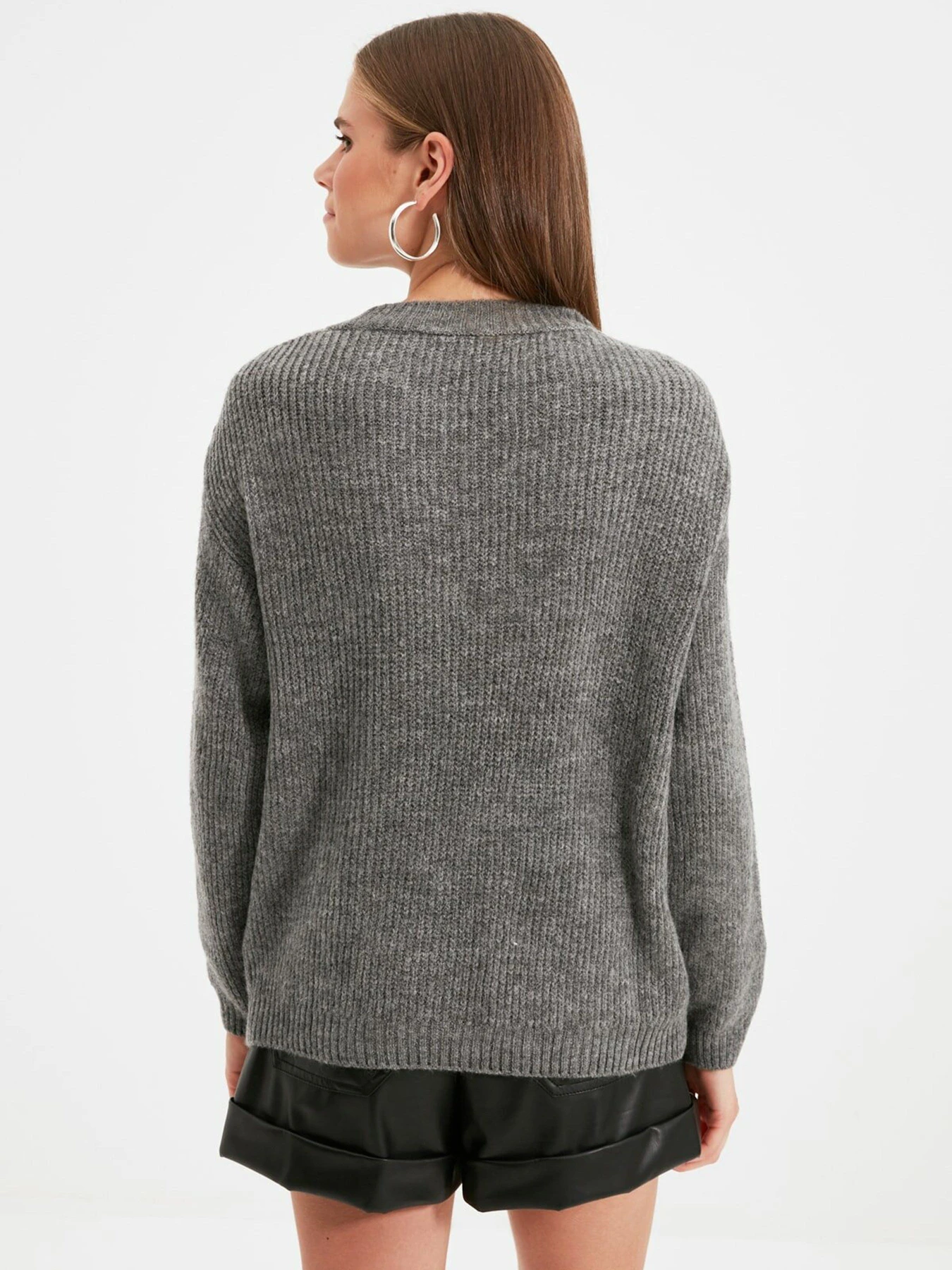 Свитры и кардиганы Trendyol модель TWOAW22KZ0266/Antrasit Свитры и кардиганы Trendyol модель TWOAW22KZ0266/Antrasit Фото