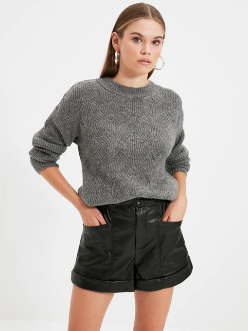 Свитры и кардиганы Trendyol модель TWOAW22KZ0266/Antrasit Фото