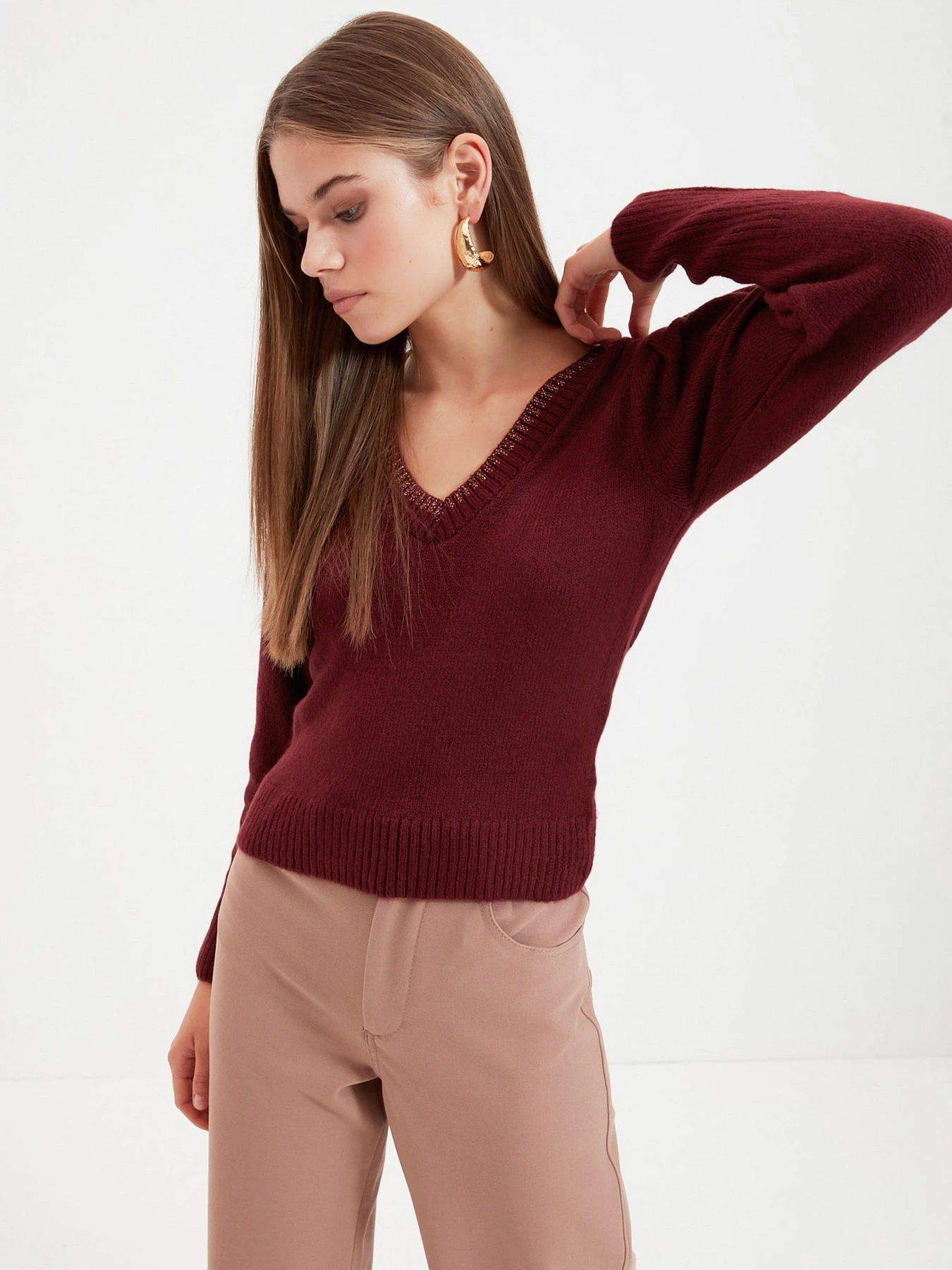 Свитры и кардиганы Trendyol модель TWOAW22KZ0237/Bordo Свитры и кардиганы Trendyol модель TWOAW22KZ0237/Bordo Фото