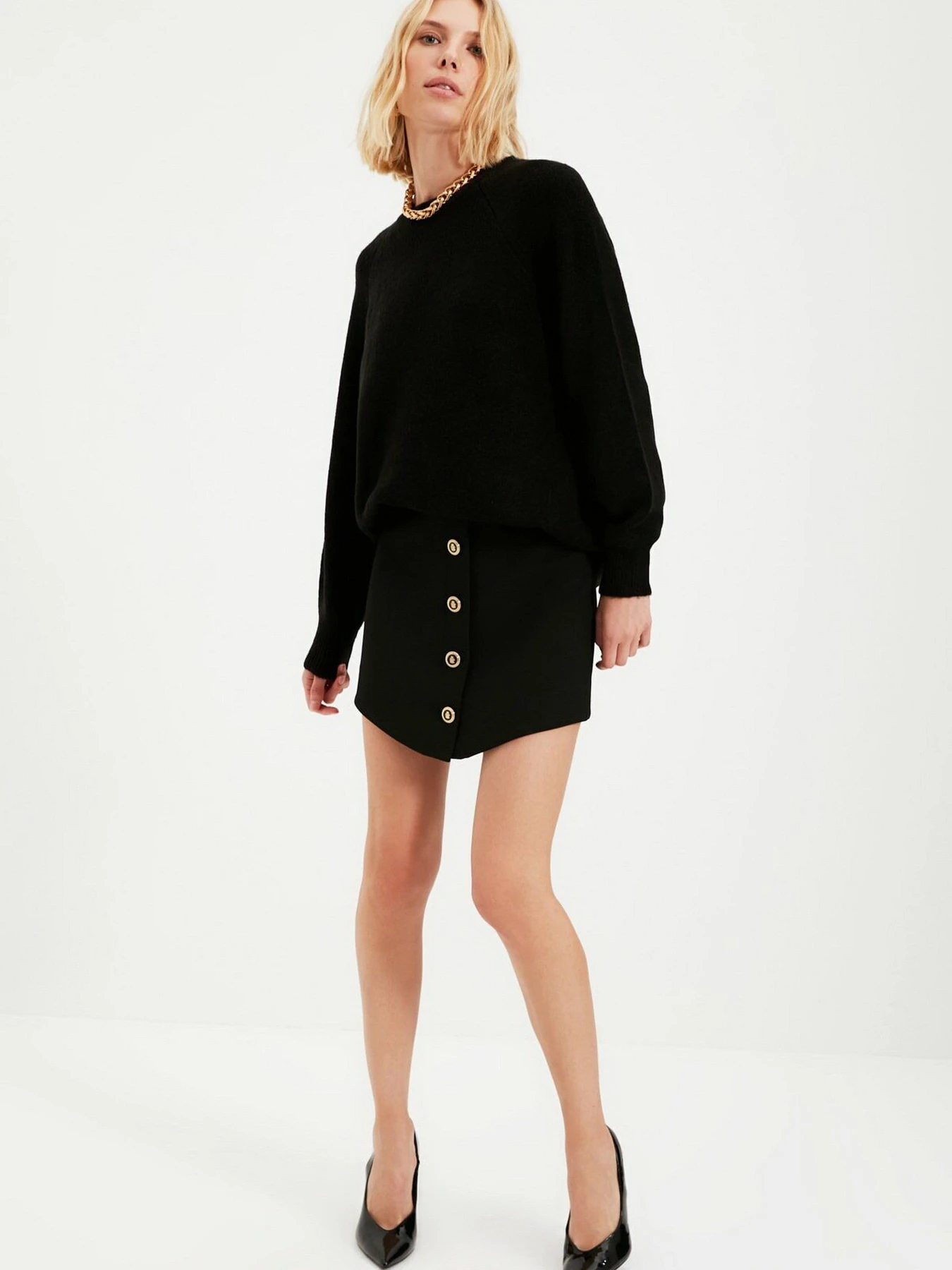Свитры и кардиганы Trendyol модель TWOAW22KZ0458/Siyah Свитры и кардиганы Trendyol модель TWOAW22KZ0458/Siyah Фото