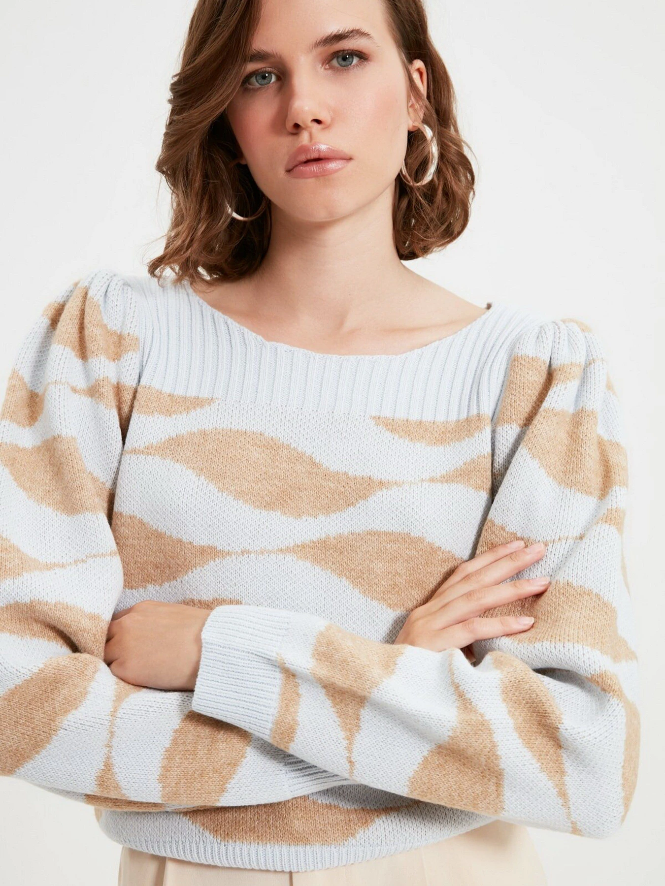 Свитры и кардиганы Trendyol модель TWOAW22KZ0461/Acik Mavi Свитры и кардиганы Trendyol модель TWOAW22KZ0461/Acik Mavi Фото