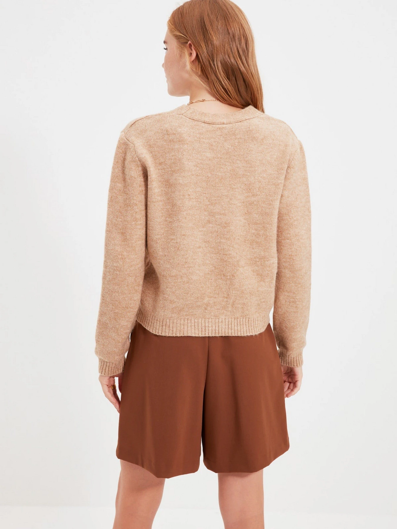 Светри та кардигани Trendyol модель TWOAW22KZ0779/Camel Светри та кардигани Trendyol модель TWOAW22KZ0779/Camel Фото