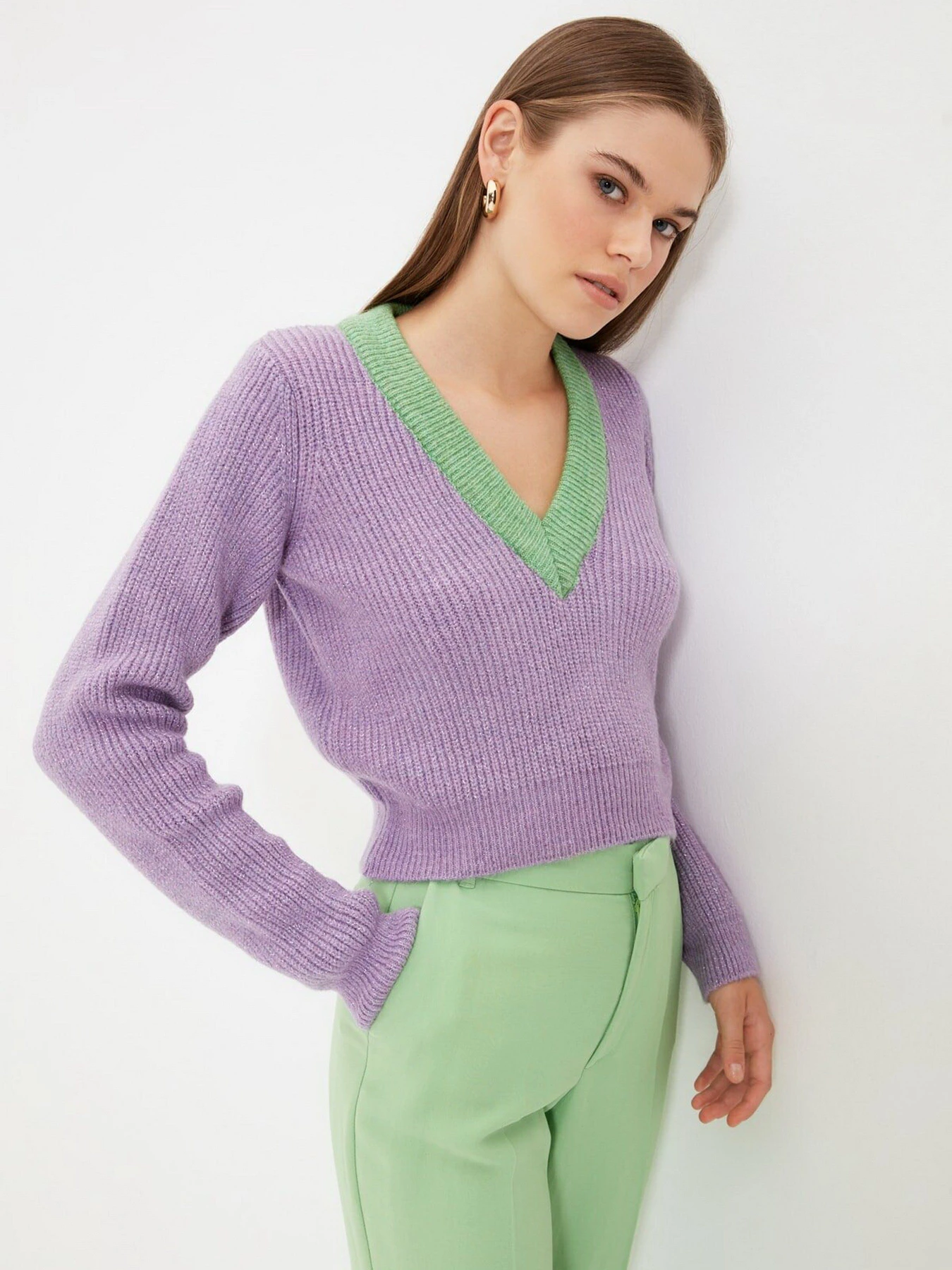 Свитры и кардиганы Trendyol модель TWOAW22KZ0496/Lila Свитры и кардиганы Trendyol модель TWOAW22KZ0496/Lila Фото