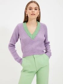 Свитры и кардиганы Trendyol модель TWOAW22KZ0496/Lila Фото