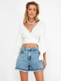 Шорты Trendyol модель TBESS21SR0670/Indigo Фото