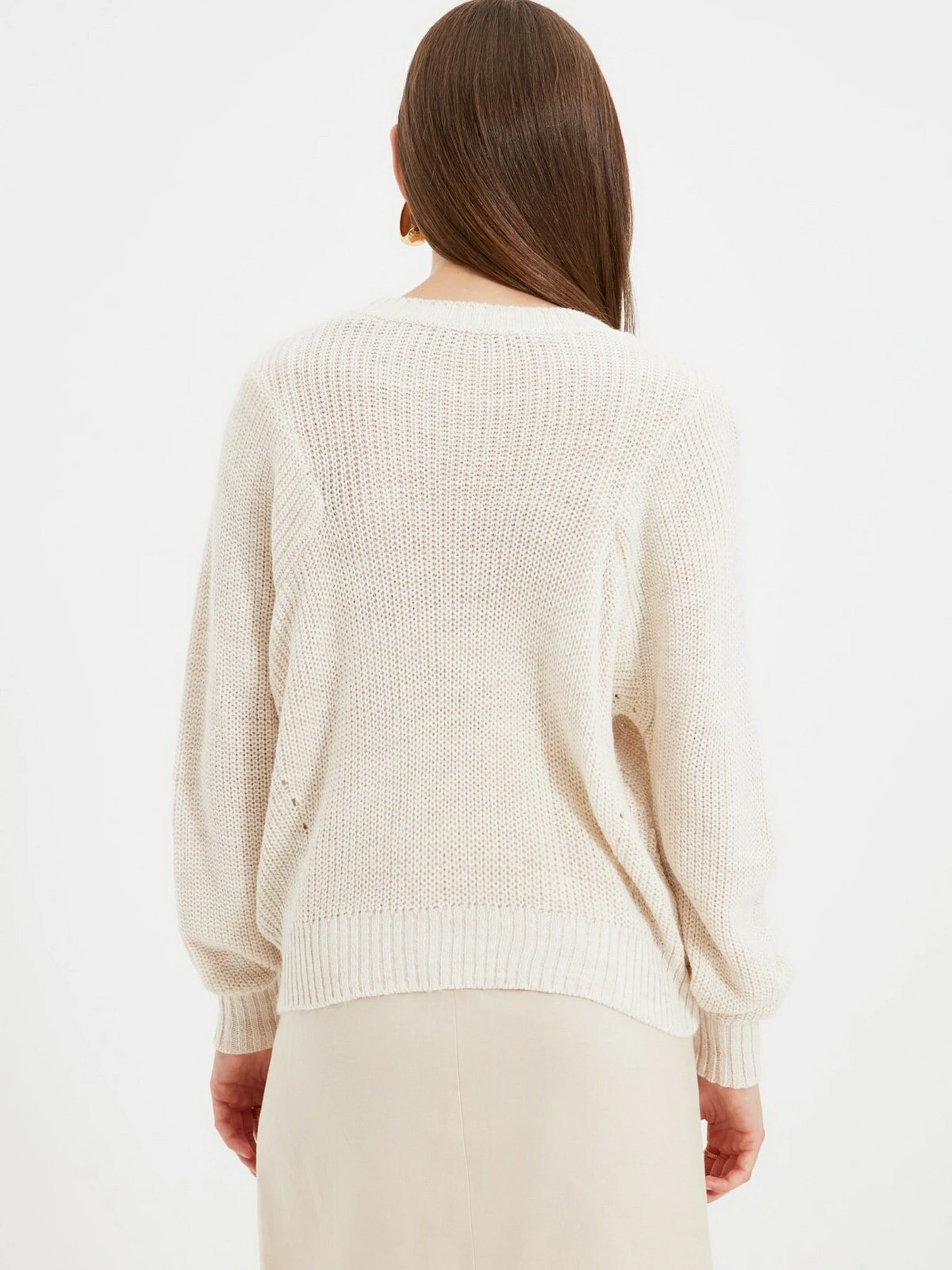 Свитры и кардиганы Trendyol модель TWOAW22KZ0679/Ekru Фото