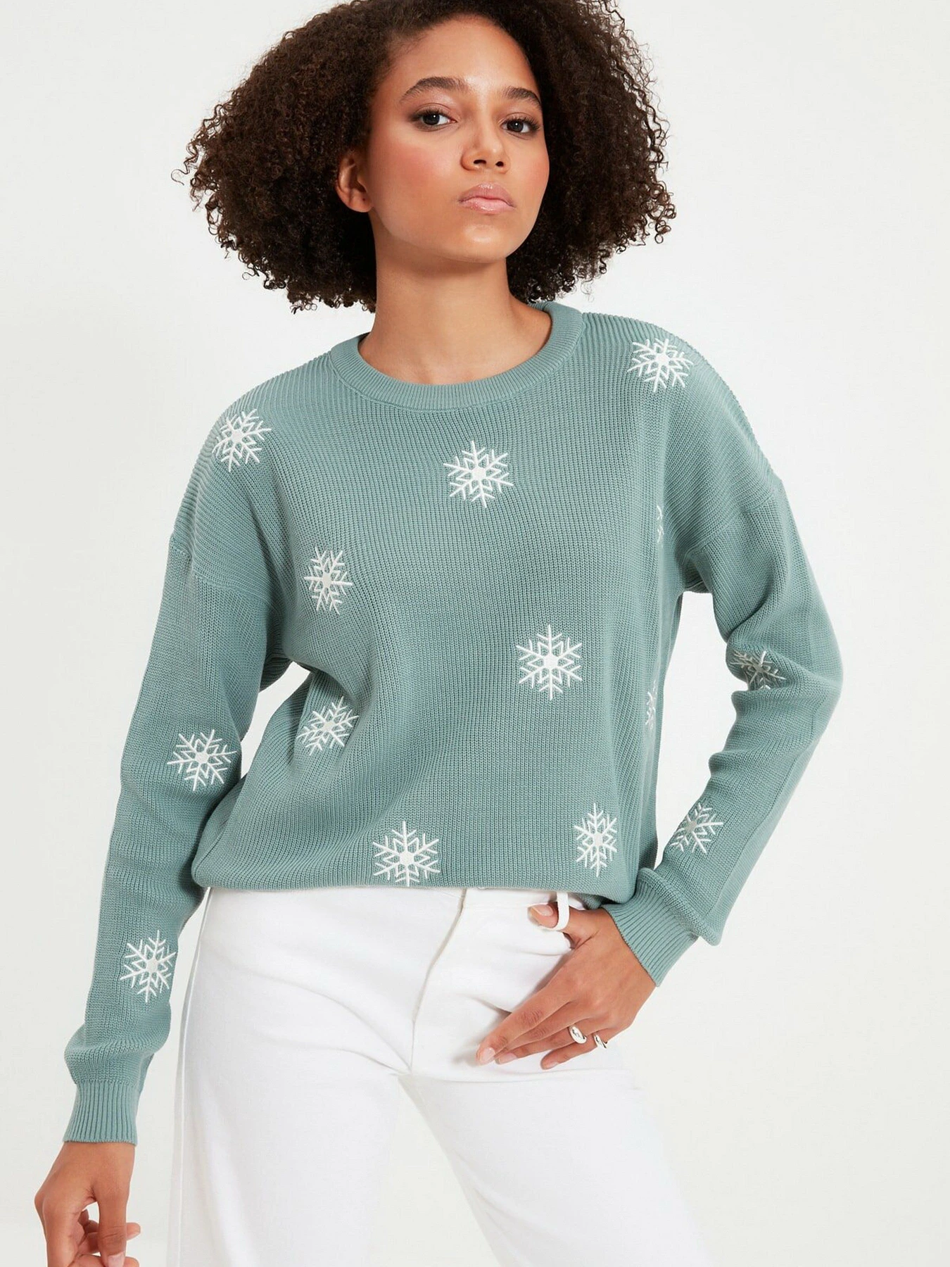 Свитры и кардиганы Trendyol модель TWOAW22KZ0736/Mint Фото