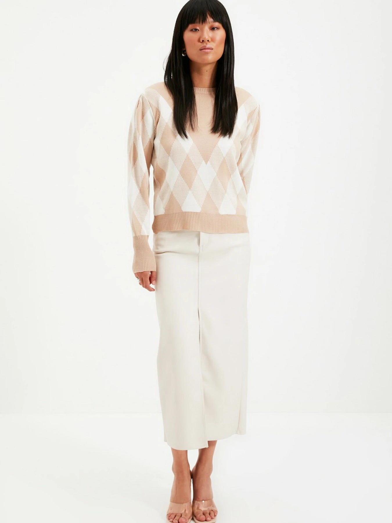 Свитры и кардиганы Trendyol модель TWOAW22KZ0747/Bej Свитры и кардиганы Trendyol модель TWOAW22KZ0747/Bej Фото