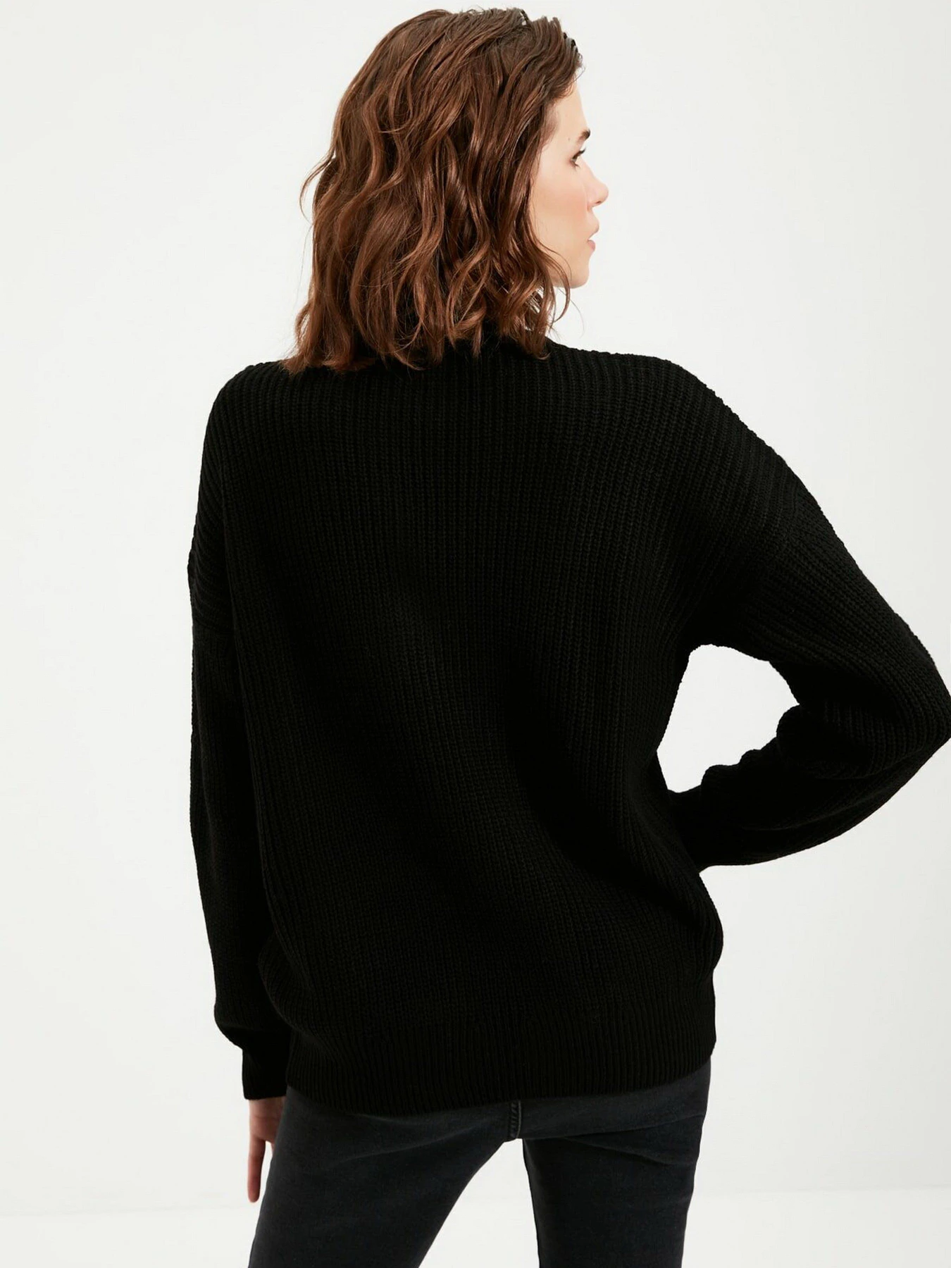 Свитры и кардиганы Trendyol модель TWOAW22KZ0756/Siyah Свитры и кардиганы Trendyol модель TWOAW22KZ0756/Siyah Фото