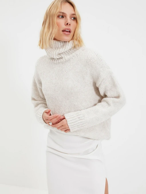 Свитры и кардиганы Trendyol модель TWOAW22KZ0776/Ekru Фото