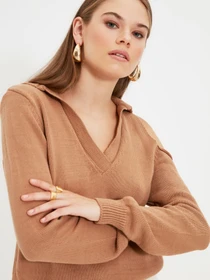 Свитры и кардиганы Trendyol модель TWOAW22KZ0783/Camel Фото