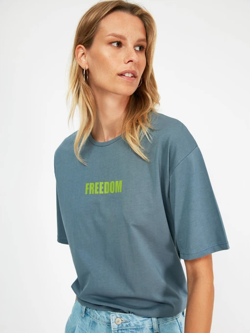 Футболки и поло Trendyol модель TWOSS21TS0316/Indigo Фото